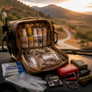 Tactical First Aid Kit | کیف امداد تاکتیکال مدل ۱ برای خودرو، سفر و کمپینگ